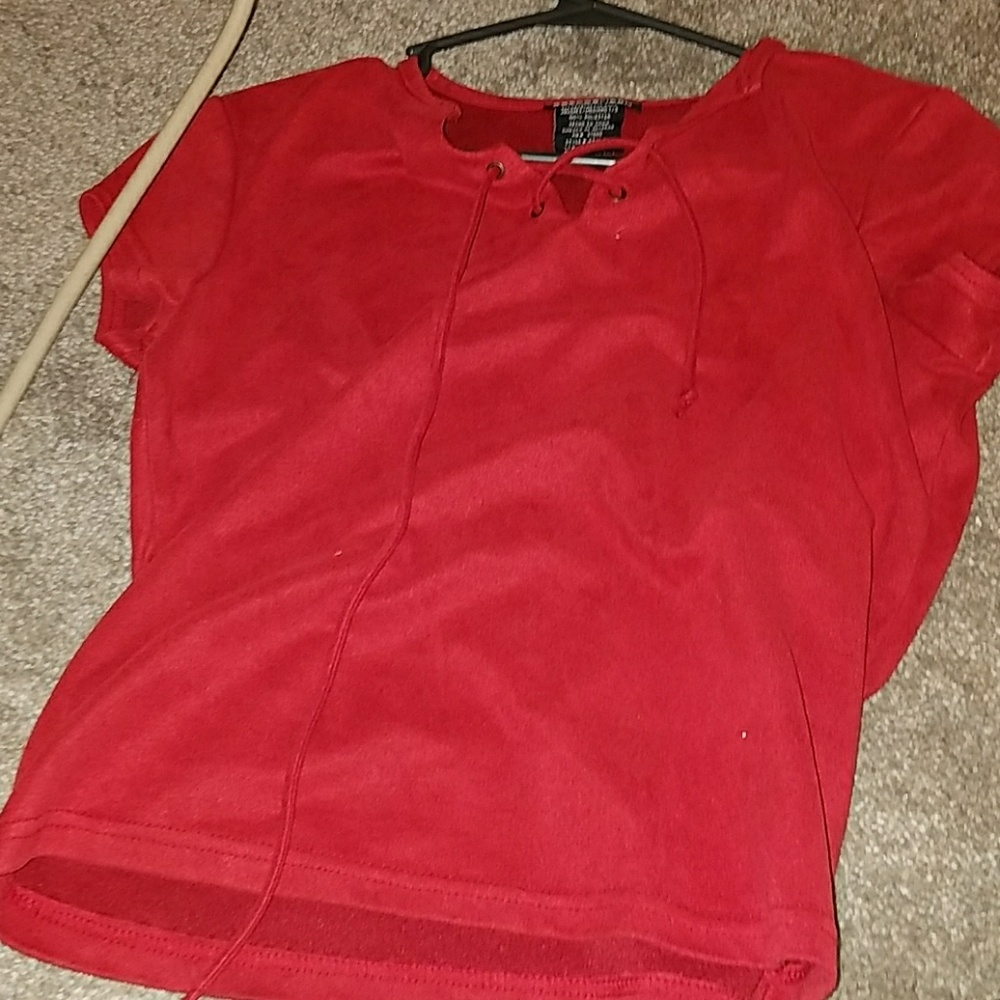 Red crop top